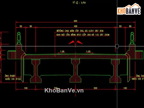 Bản vẽ dầm,Bản vẽ cầu dầm,cầu dầm giản đơn