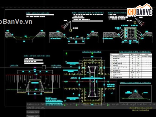 cad cống hộp,cống hộp 5x5m,bản vẽ cống hộp