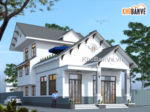 nhà phố 2 tầng,nhà 2 tầng đẹp,nhà 2 tầng mái thái