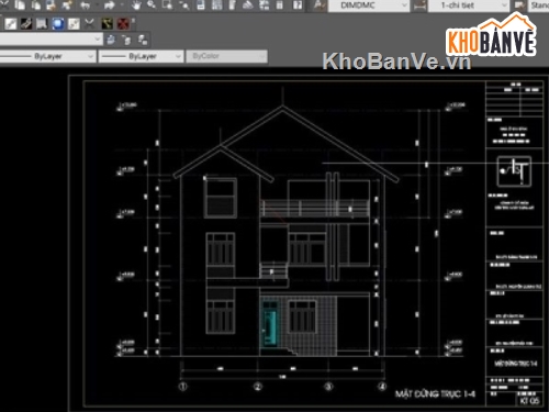 Bản vẽ kiến trúc Nhà,kiến trúc 3 tầng,Nhà 3 tầng chữ L 9x11m,Nhà 3 tầng