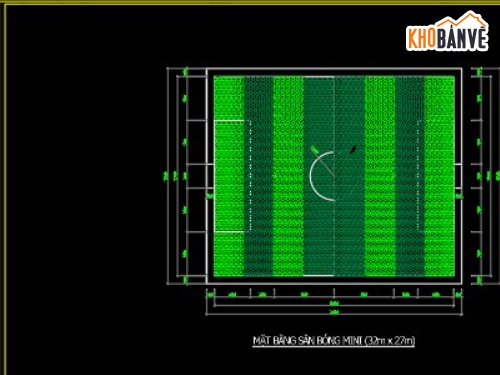 Cad Sân bóng đá,sân bóng mini,Bản cad Sân bóng đá,File cad Sân bóng đá,sân bóng đá