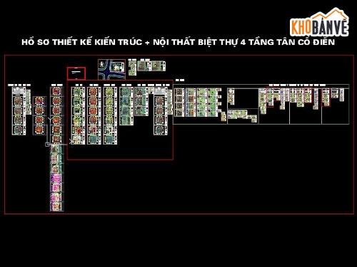 Hồ sơ thiết kế,#Bản vẽ thiết kế,#Biệt thự 4 tầng tân cổ điển,Biệt thự tân cổ điển,#Biệt thự 4 tầng,#Nội thất biệt thự 4 tầng tân cổ điển