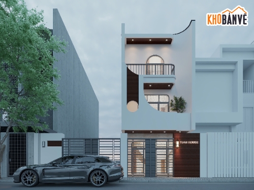 Hồ sơ thiết kế,#Bản vẽ thiết kế,Nhà phố 3 tầng hiện đại,Nhà phố hiện đại,#Nhà phố 3 tầng,#Nhà phố 3 tầng 5mx20m