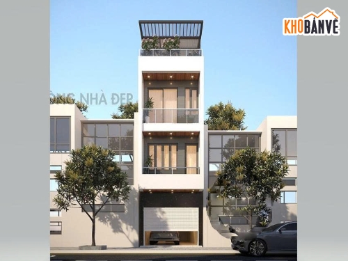 Hồ sơ thiết kế,Bản vẽ thiết kế,Nhà phố 4 tầng hiện đại,Nhà phố hiện đại,Nhà phố 4 tầng,Nhà phố 4 tầng 4mx15m