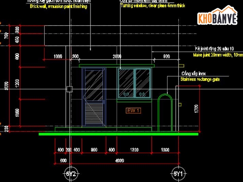 nhà bảo vệ,thiết kế nhà bảo vệ,file autocad nhà bảo vệ