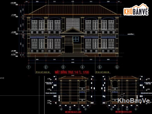 trường học 2 tầng,trường học file cad,autocad trường học,trường học file autocad
