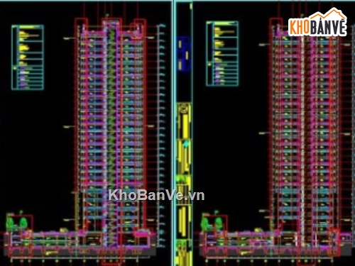 Khách sạn 5 sao,khách sạn 27 tầng,cad khách sạn 5 sao