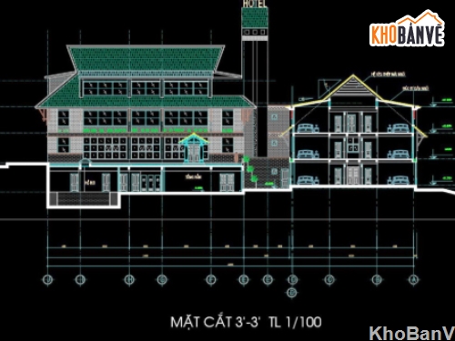 Khách sạn Blue Moon,khách sạn,file cad khách sạn