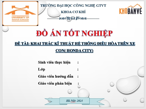 hệ thống điều hòa Honda City,điều hòa xe honda city,Đồ án  hệ thống điều hòa trên xe Honda City,bảo dưỡng  hệ thống điều hòa trên xe Honda City