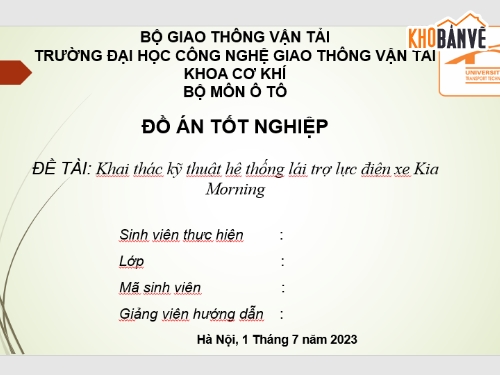 Đồ án hệ thống lái trợ lực điện xe Kia Morning,hệ thống lái trợ lực điện xe Kia Morning,Bản vẽ cad hệ thống lái trợ lực điện xe Kia Mornin