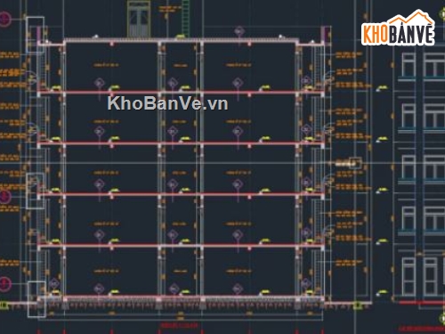 ký túc xá 5 tầng,ký túc xá,bản vẽ ký túc xá,cad ký túc xá