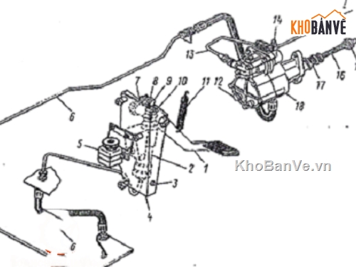 truyền thống,truyền lực xe tải kamaz-43253,hệ thống truyền lực xe tải kamaz-43253