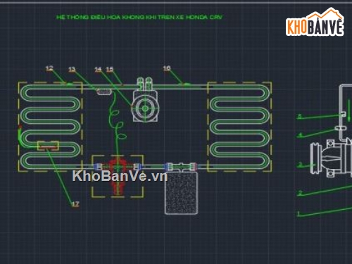 hệ thống điều hòa,hệ thống điều hòa không khí,điều hòa không khí honda crv