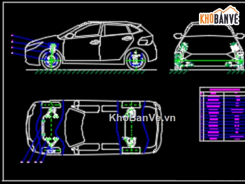 Đồ án,đồ án ô tô,bản vẽ đồ án ô tô,đồ án hệ thống treo,hệ thống treo