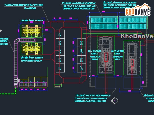 Máy phát điên,Phòng máy phát điên,file cad máy phát điện