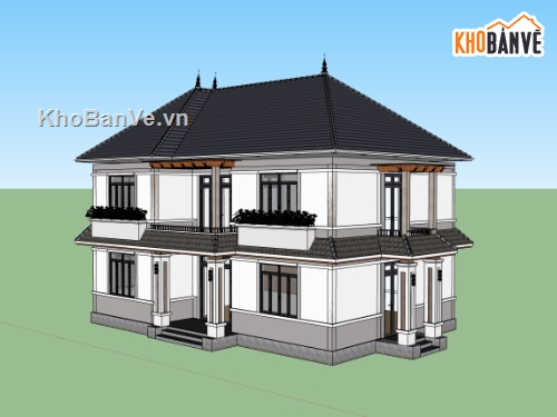 su nhà phố,sketchup nhà phố,su nhà phố 2 tầng,sketchup nhà phố 2 tầng,nhà phố 2 tầng