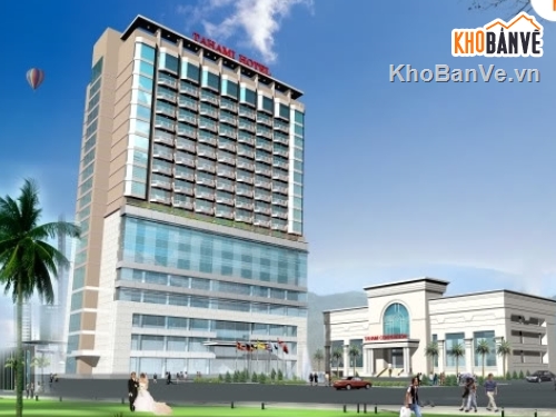bản vẽ khách sạn,khách sạn 4 sao 17 tầng,khách sạn KHATOCO,thiết kế khách sạn,khách sạn 4 sao