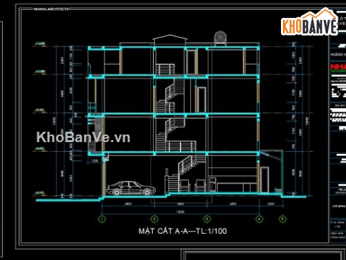 Bản vẽ nhà phố,nhà phố 4 tầng,nhà 4 tầng