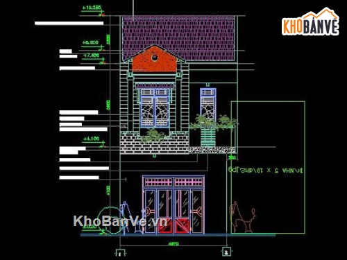 Thiết kế nhà 2 tầng,bản vẽ,thiết kế nhà