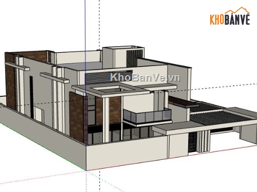 Biệt thự 1 tầng,model su biệt thự 1 tầng,biệt thự 1 tầng file su