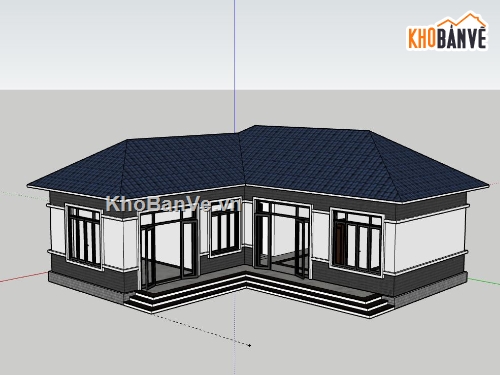 Biệt thự 1 tầng,model su biệt thự 1 tầng,file su biệt thự 1 tầng