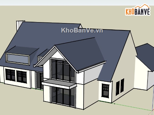 Biệt thự 1 tầng,model su biệt thự 1 tầng,biệt thự 1 tầng sketchup