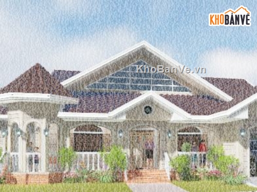 Biệt thự 1 tầng,model su biệt thự 1 tầng,biệt thự 1 tầng sketchup,file su biệt thự 1 tầng,biệt thự 1 tầng file sketchup