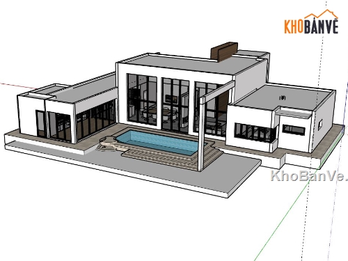 Biệt thự 1 tầng,model su biệt thự 1 tầng,file su biệt thự 1 tầng