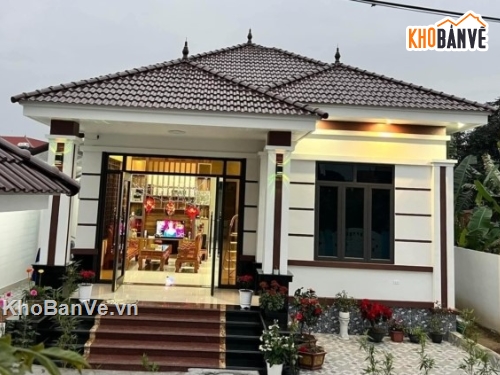 biệt thự 1 tầng,thiết kế biệt thự,mẫu biệt thự 1 tầng