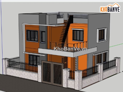 Biệt thự 2 tầng,model su biệt thự 2 tầng,biệt thự 2 tầng file su,file sketchup biệt thự 2 tầng,biệt thự 2 tầng model su