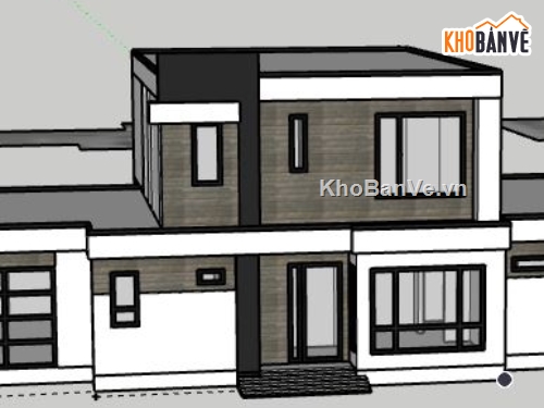 Biệt thự 2 tầng,model su biệt thự 2 tầng,biệt thự 2 tầng file sketchup,file sketchup biệt thự 2 tầng