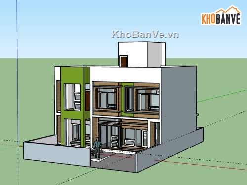 Biệt thự 2 tầng,model su biệt thự 2 tầng,file su biệt thự 2 tầng