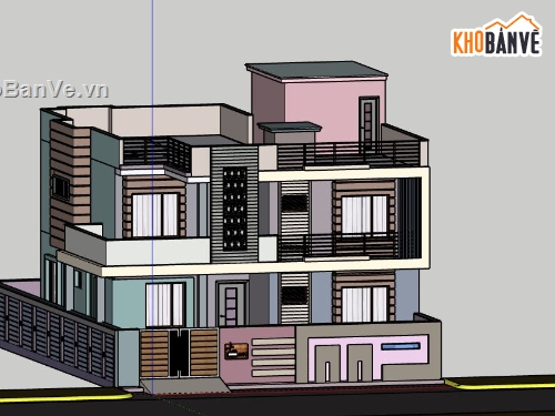 Biệt thự 2 tầng,model su biệt thự 2 tầng,file su biệt thự 2 tầng