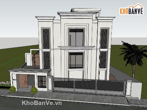 Biệt thự 2 tầng,model su biệt thự 2 tầng,biệt thự 2 tầng file su,file sketchup biệt thự 2 tầng,biệt thự 2 tầng sketchup