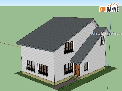 Biệt thự 2 tầng,model su biệt thự 2 tầng,biệt thự 2 tầng file sketchup,file sketchup biệt thự 2 tầng,biệt thự 2 tầng model su