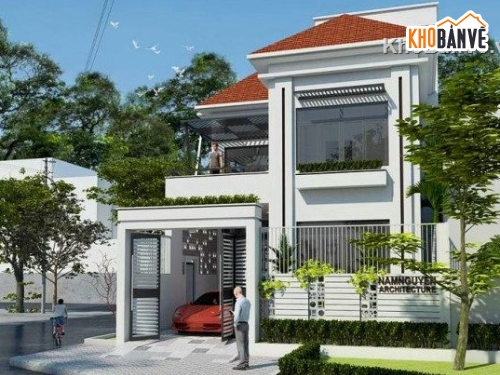 biệt thự đẹp 2 tầng,sketchup biệt thự 2 tầng,biệt thự 2 tầng đẹp