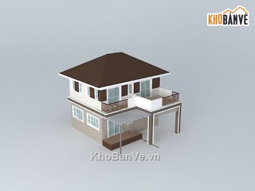 Biệt thự 2 tầng,model su biệt thự 2 tầng,biệt thự 2 tầng file su,sketchup biệt thự 2 tầng,biệt thự 2 tầng model su