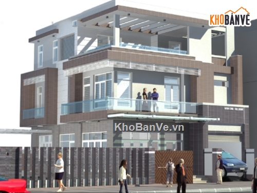 Biệt thự,biệt thự 3 tầng,cad biệt thự 3 tầng,file cad biệt thự 3 tầng