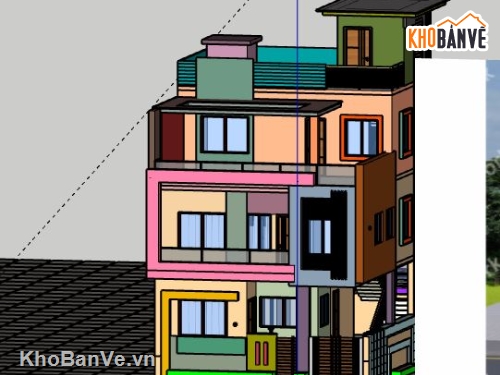 Biệt thự 3 tầng,model su biệt thự 3 tầng,biệt thự 3 tầng file su