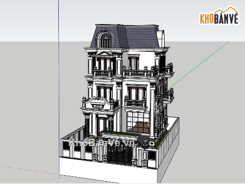 Biệt thự 3 tầng file sketchup,Biệt thự 3 tầng,file su biệt thự 3 tầng,biệt thự 3 tầng file su,sketchup biệt thự 3 tầng