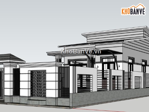 file su biệt thự,sketchup biệt thự,model su biệt thự