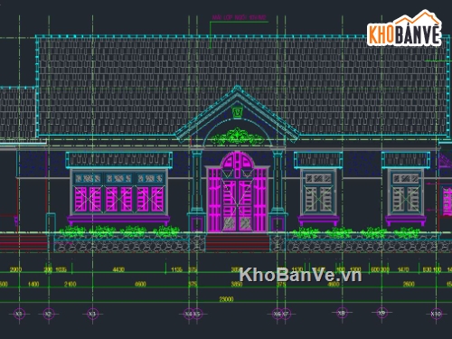 1 tầng,biệt thự 1 tầng,biệt thự mái thái