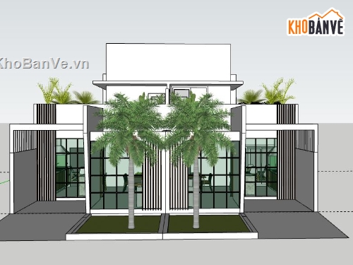 Biệt thự song lập 2 tầng,biệt thự 2 tầng file su,file sketchup biệt thự 2 tầng,biệt thự 2 tầng model su,sketchup biệt thự 2 tầng hiện đại