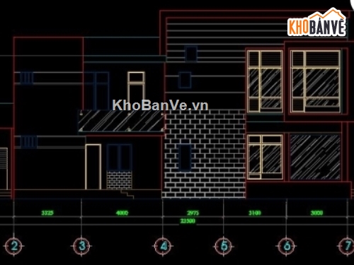 nhà kích thước 4.8x20m,mẫu nhà 2 tầng,kiến trúc nhà 2 tầng đẹp,bản vẽ nhà 2 tầng