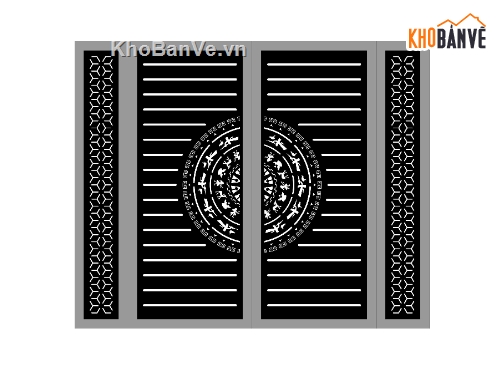 mẫu cổng,mẫu cổng 4 cánh,file cnc cổng 4 cánh