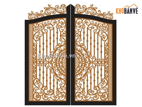 cnc cổng 2 cánh,thiết kế cổng 2 cánh,mẫu cổng 2 cánh cnc