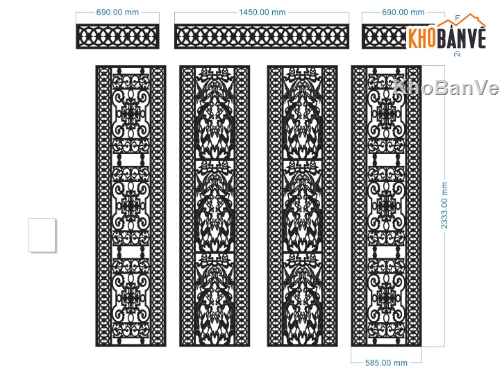 mẫu cổng 4 cánh,file cnc cổng 4 cánh,cổng cnc 4 cánh