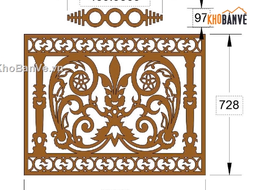 lan can đẹp,thiết kế lan can,lan can dxf,Mẫu lan can CNC đẹp