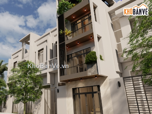 nhà phố 4 tầng,kiến trúc nhà 4 tầng,bản vẽ nhà 4 tầng