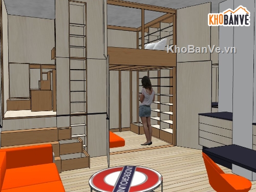 3d su nhà cấp 4,file sketchup nhà cấp 4,model su nhà cấp 4